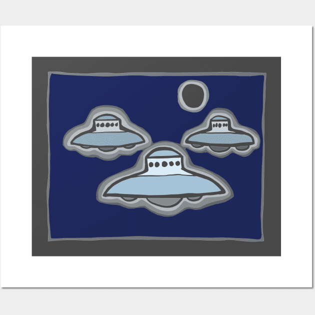 Three Sky Watchers Wall Art by JSnipe